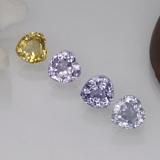 4mm x 4 Heart Facet Sapphire 1.5ct