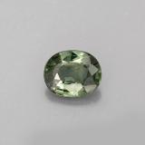 6mmx5mm Sapphire 0.7ct Oval Facet in Green