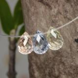 6mm Briolette with Hole Sapphire 2ct