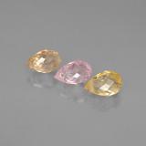 5 mm Sapphire 2ct Briolette with Hole in Multicolor