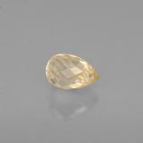 0.9 carat Yellow Briolette with Hole Sapphire 5.5 mm