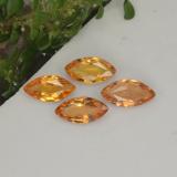 1 carat Mandarin Orange Marquise Facet Sapphire 6mm x 3mm