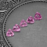 1 carat Pink Trillion Facet Sapphire 4mm x 4mm