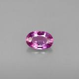 6mmx4mm Sapphire 0.6ct Oval Facet in Pinkish Purple