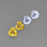 4mmx4mm Heart Facet Sapphire 1ct