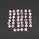 0.8 carat Pink Round Facet Sapphire 1.5mm
