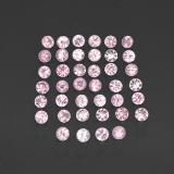 0.7 carat Pink Round Facet Sapphire 1.5 mm