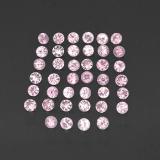 0.7 carat Pink Round Facet Sapphire 1.5mm