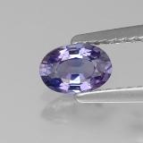 0.6 carat Blue Violet Oval Facet Sapphire 6x4
