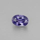 0.7 carat Blue Violet Oval Facet Sapphire 6x4mm