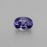 0.6 carat Blue Violet Oval Facet Sapphire 6mm x 4mm
