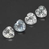 4x4 Heart Facet Sapphire 1ct