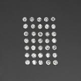 1 carat White Diamond-Cut Sapphire 2 mm
