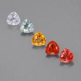2 carat Multicolor Trillion Facet Sapphire 4mm x 4mm