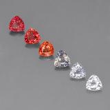 2 carat Multicolor Trillion Facet Sapphire 4mm x 4