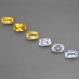 2 carat Multicolor Octagon / Scissor Cut Sapphire 5mm x 3