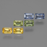 2 carat Multicolor Octagon / Scissor Cut Sapphire 5mmx3mm