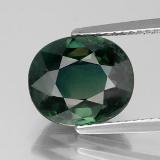 11mmx9.5mm Sapphire 5ct Oval Facet in Blue Green