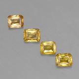 2 carat Yellow Golden Octagon / Scissor Cut Sapphire 5mm x 4
