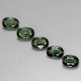 3 carat Green Oval Facet Sapphire 6x4mm