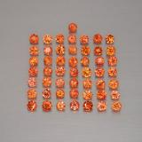 1.5 carat Orange Diamond-Cut Sapphire 2 mm