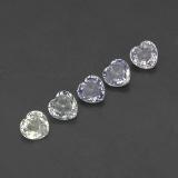 2 carat Multicolor Heart Facet Sapphire 4.5mm x 4.5