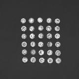 2.5mm Sapphire 1.5ct Diamond-Cut in White