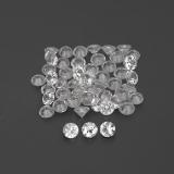 1 carat White Diamond-Cut Sapphire 1.5 mm