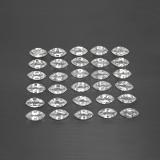2.5 carat White Marquise Facet Sapphire 4mm x 2mm