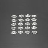 3 carat White Marquise Facet Sapphire 4.5x2.5
