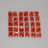 2.5x2.5mm Princess Cut Sapphire 3ct