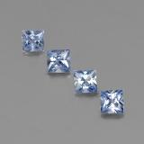 1.5 carat Blue Princess Cut Sapphire 4x4