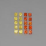 2.5 carat Multicolor Princess Cut Sapphire 2.5mm x 2.5mm