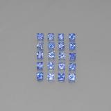 1.5 carat Blue Princess Cut Sapphire 2mm x 2