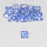 2.5mmx2.5mm Sapphire 1.5ct Princess Cut in Blue