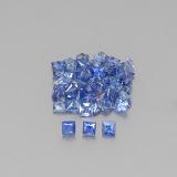 3 carat Blue Princess Cut Sapphire 2x2mm