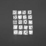 2mm x 2 Sapphire 1.5ct Princess Cut in White