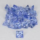 2.5 carat Blue Princess Cut Sapphire 2mmx2mm