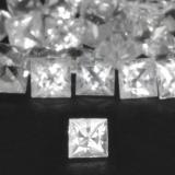 2.5x2 Sapphire 2.5ct Princess Cut in White