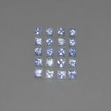 2.5x2.5mm Princess Cut Sapphire 2.5ct