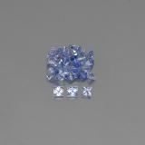 2mm x 2 Sapphire 1.5ct Princess Cut in Blue