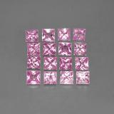 4 carat Pink Princess Cut Sapphire 3.5x3.5