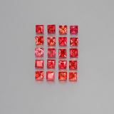 2.5mm x 2.5mm Princess Cut Sapphire 2.5ct