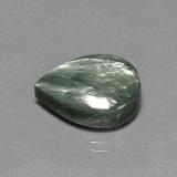8 carat Green Pear Cabochon Seraphinite 16.5mm x 12