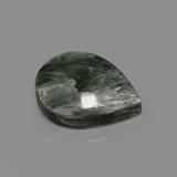 8 carat Green Pear Cabochon Seraphinite 16.5mm x 12mm