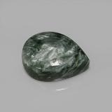8 carat Green Pear Cabochon Seraphinite 16mm x 12mm
