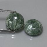 10 carat Green Round Cabochon Seraphinite 12mm