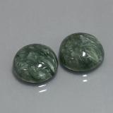 10 carat Green Round Cabochon Seraphinite 12mm