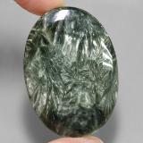 40mm x 28.5 Seraphinite 56ct Oval Cabochon in Green