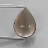 16mmx12mm Pear Cabochon Smoky Quartz 9ct